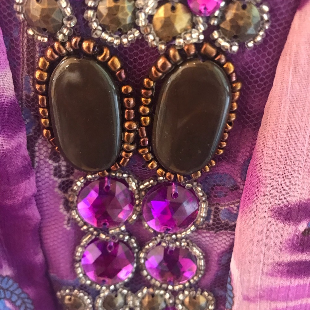 Gauzy Purple Blouse by Marc Bouwer XL - Picture 5 of 8